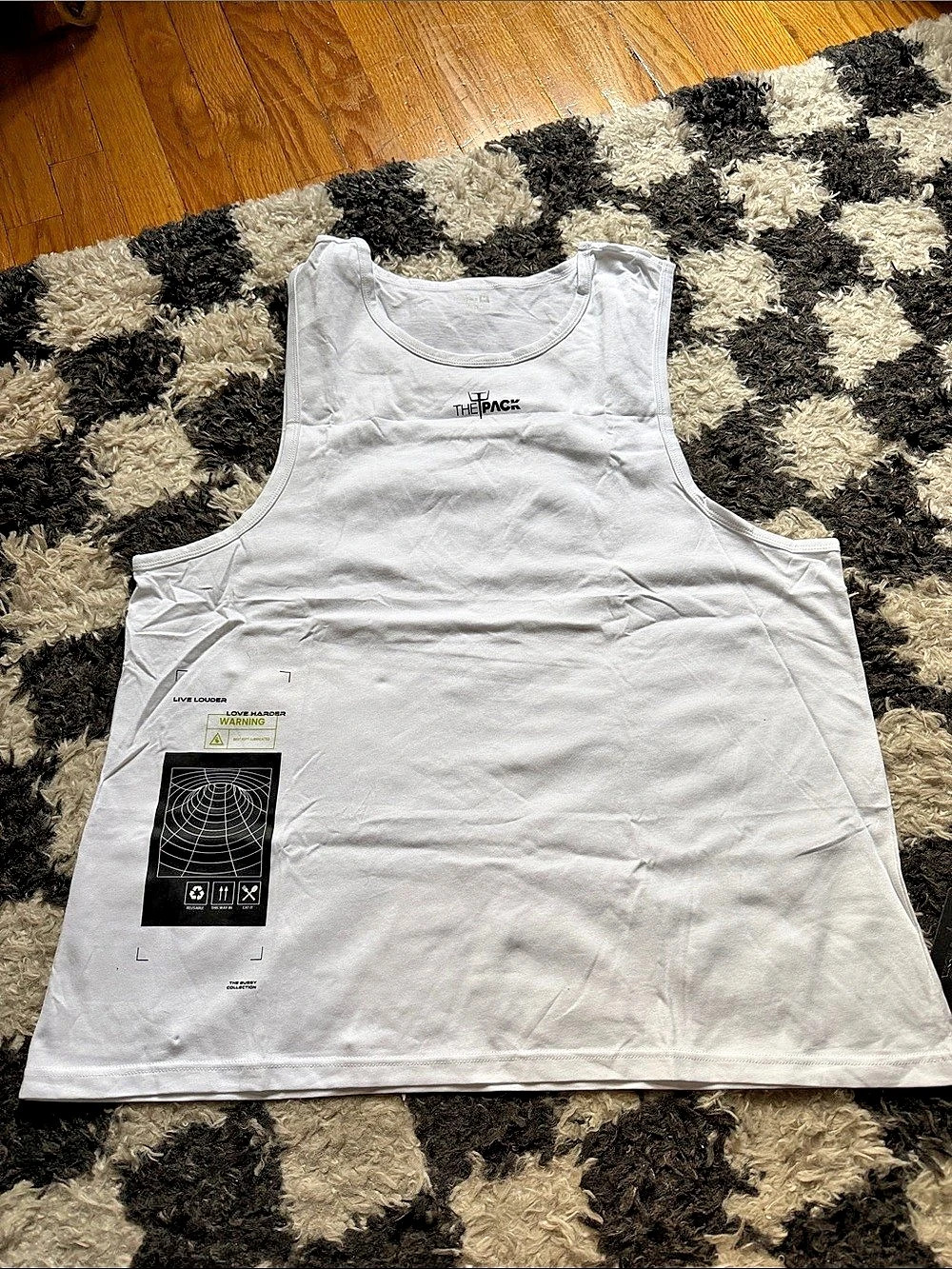 The Pack The Bussy Collection Graphic Tank Top in White Medium NWT